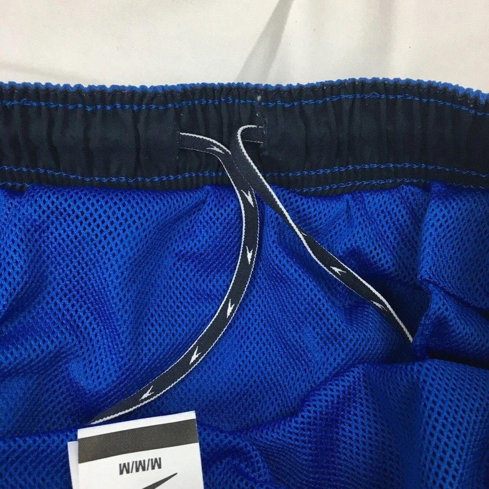Speedo Men Size MEDIUM Blue Swim Trunks Bottoms Pockets‎ Drawstring